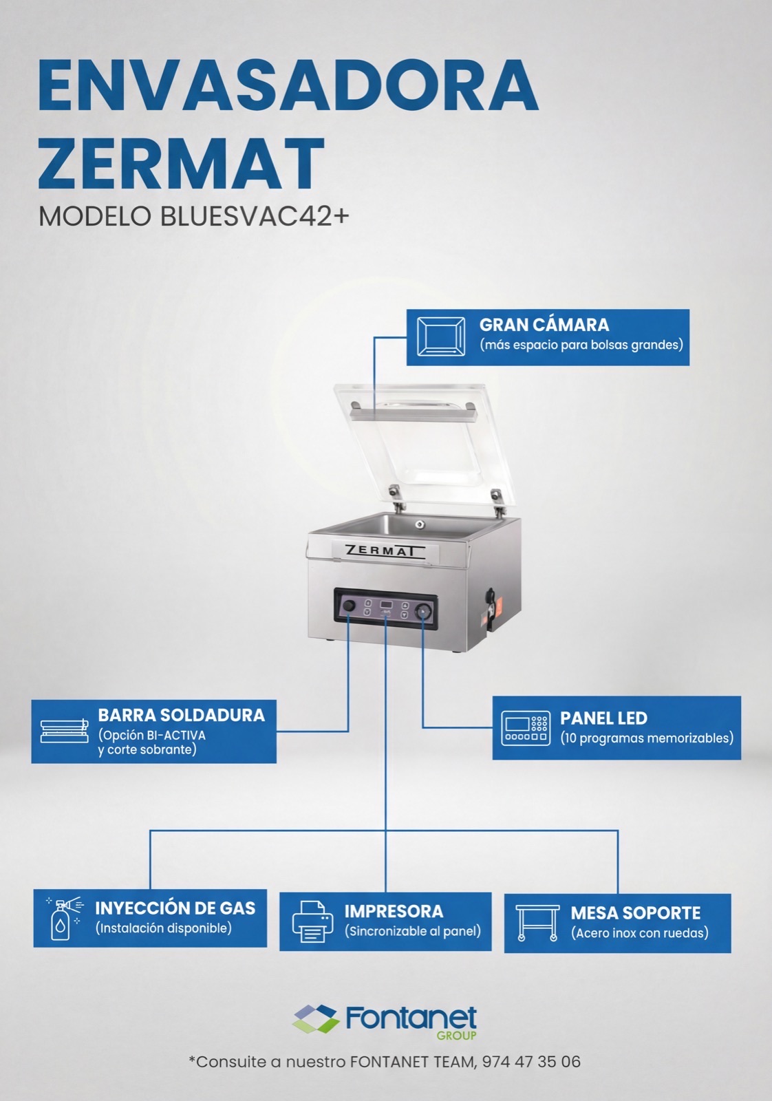 Envasadora Zermat BluesVac 42+